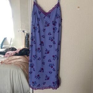 Two floral dresses with lace